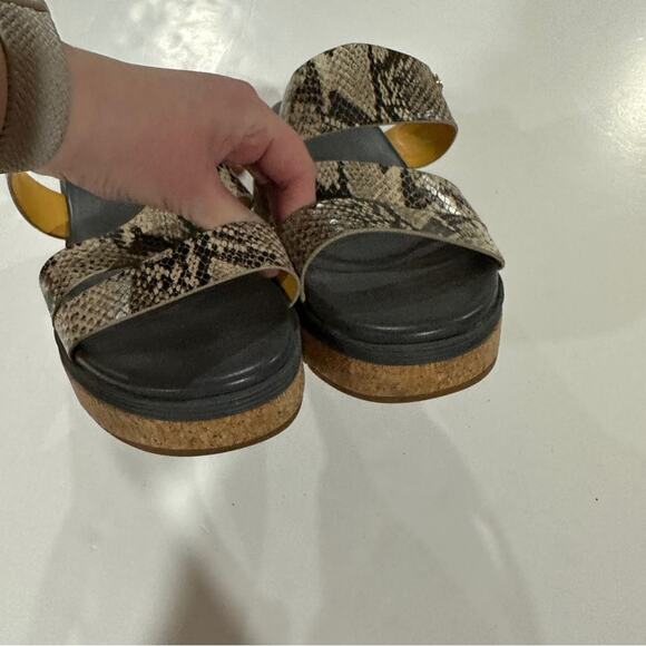 Cole Haan Allesa Grand‎ Platform Wedge Slide Sandals in Roccia Snake Size 11 - Picture 8 of 12